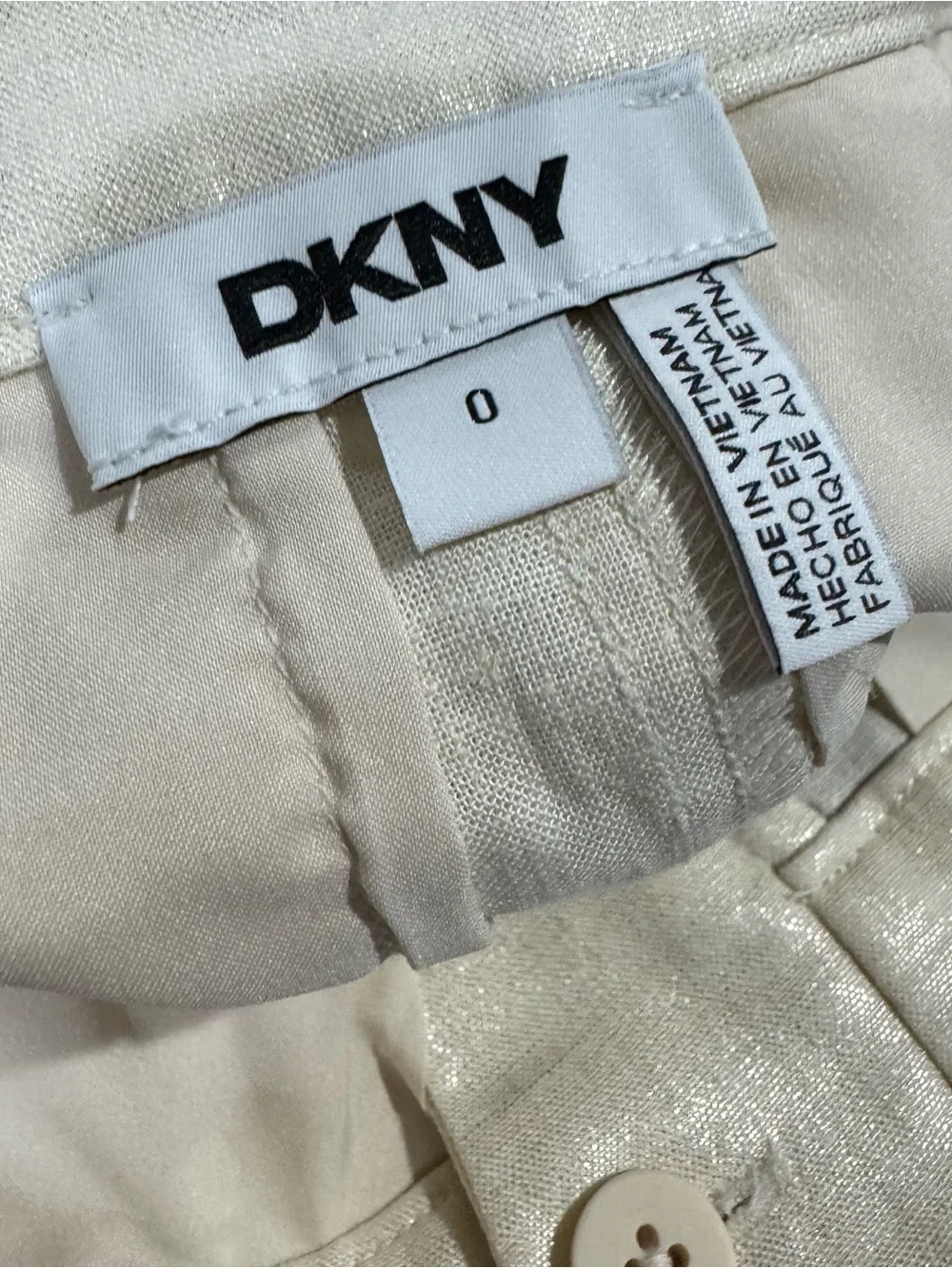 NWT DKNY Cream Linen Midi Pencil Skirt